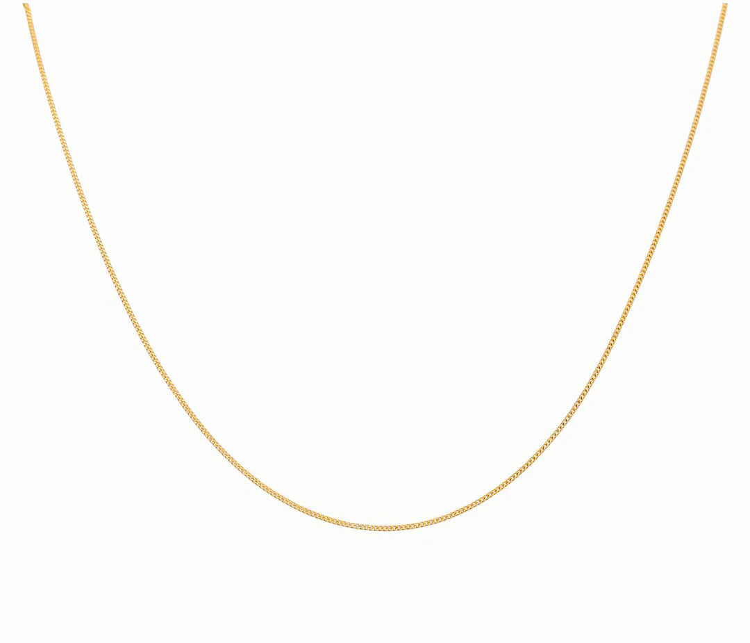 14K Yellow Gold Baby Cuban Link Chain / Size: 0.9mm-18'' / Weight: 1.2 GR / LCCSCH4CB0.9-18
