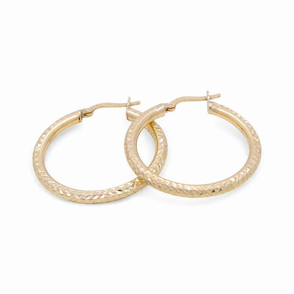 10k Yellow God Women's Fashion Hoop Earrings CAEH0FS