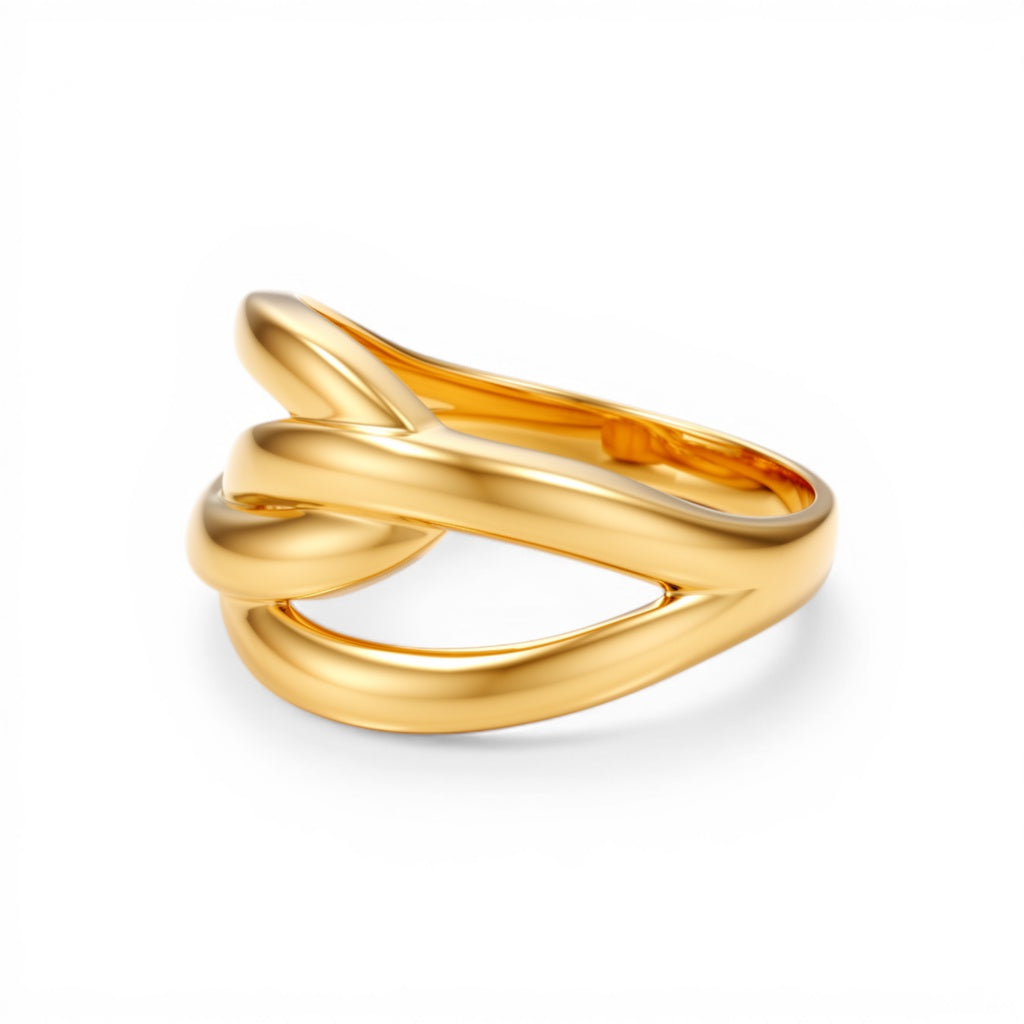 10K Yellow Gold Fashion Women's Ring / Size: 8.5 / Weight: 3.2 GR