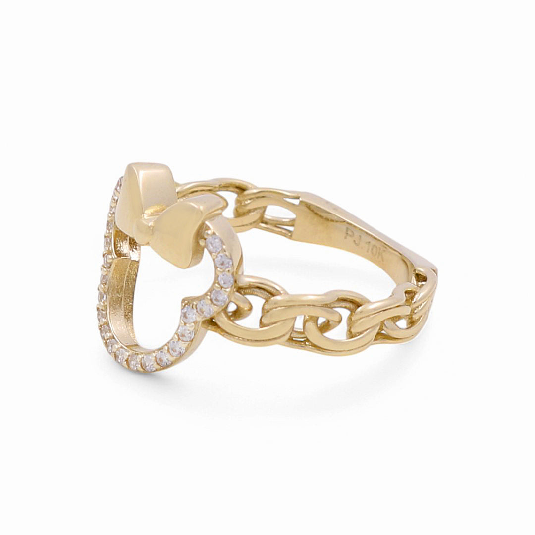 14K Yellow Gold Fashion Minnie Women's Ring with CZ / Size: 8 / Weight: 3 GR
