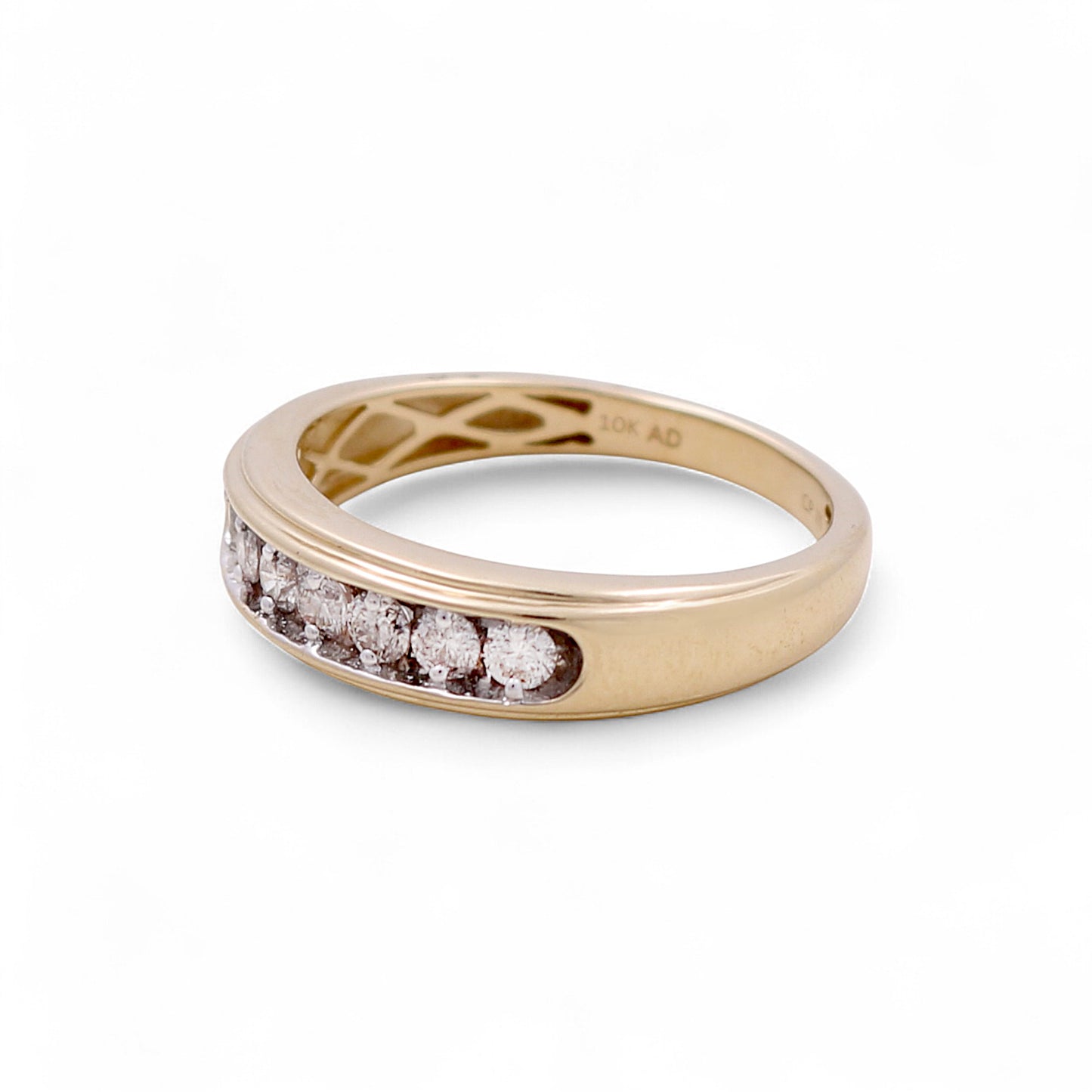 10K Yellow Gold Men's Diamond Wedding Band / Stone: 0.50Ct Dia / Size: 10 / 74149Y