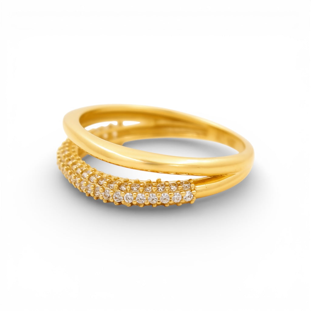 14K Yellow Gold Fashion Women's Ring / Stone: Cz / Size: 7.25 / Weight: 2 GR / Y25-1297