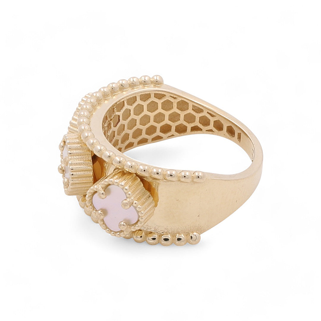 14K Yellow Gold Women’s Three Clover Ring / Size 7 / Weight: 5.5 GR / BOWR4CLV-7