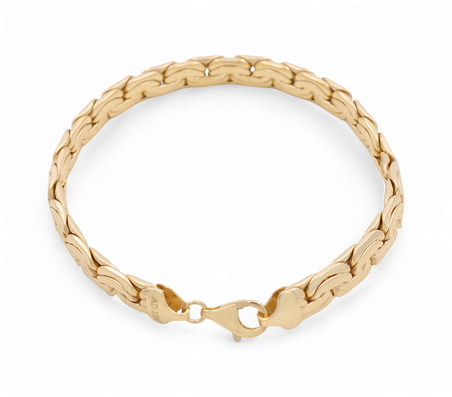 10K Yellow Gold Women's Fancy Link Bracelet / Size: 7.5" / Weight: 9 GR / P10S-52