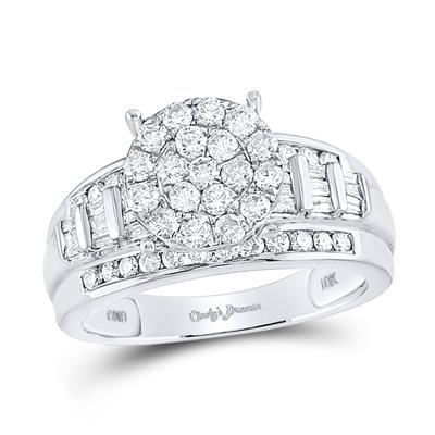 10k White Gold Engagement Women's Ring with Diamond