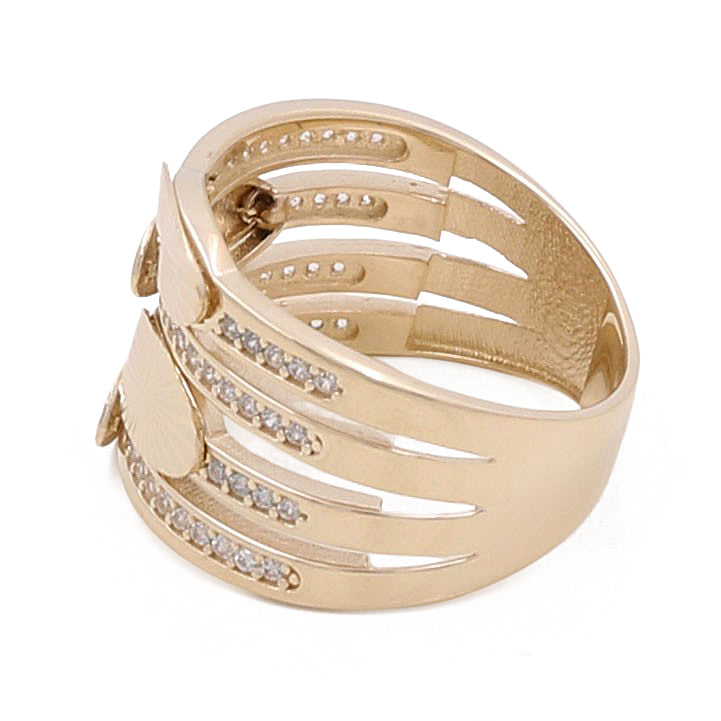 Anillo de moda para mujer en oro amarillo de 14 quilates / CZ / Peso: 5,7 GR / COWR4FS-99