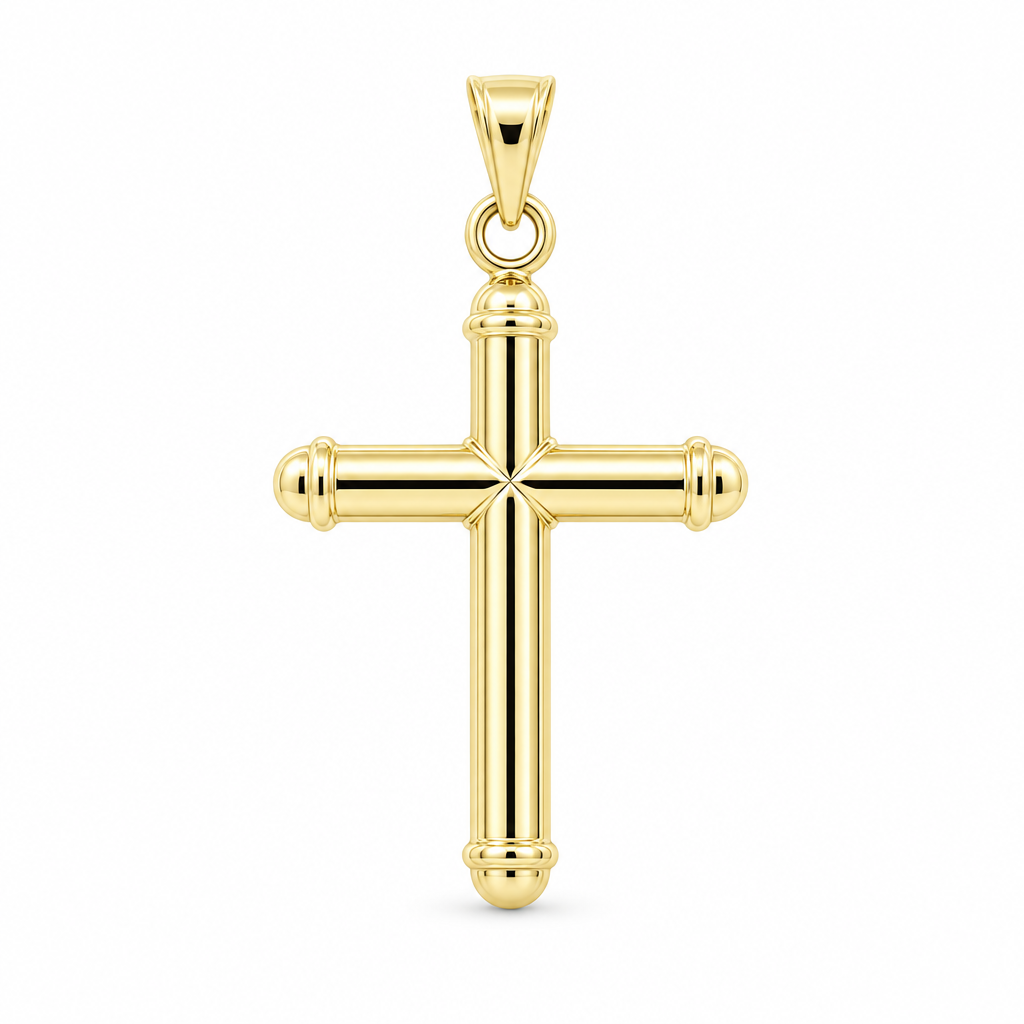 14K Yellow Gold Cross Pendant / Weight: 1.1 GR / DQPD4CRSS-4