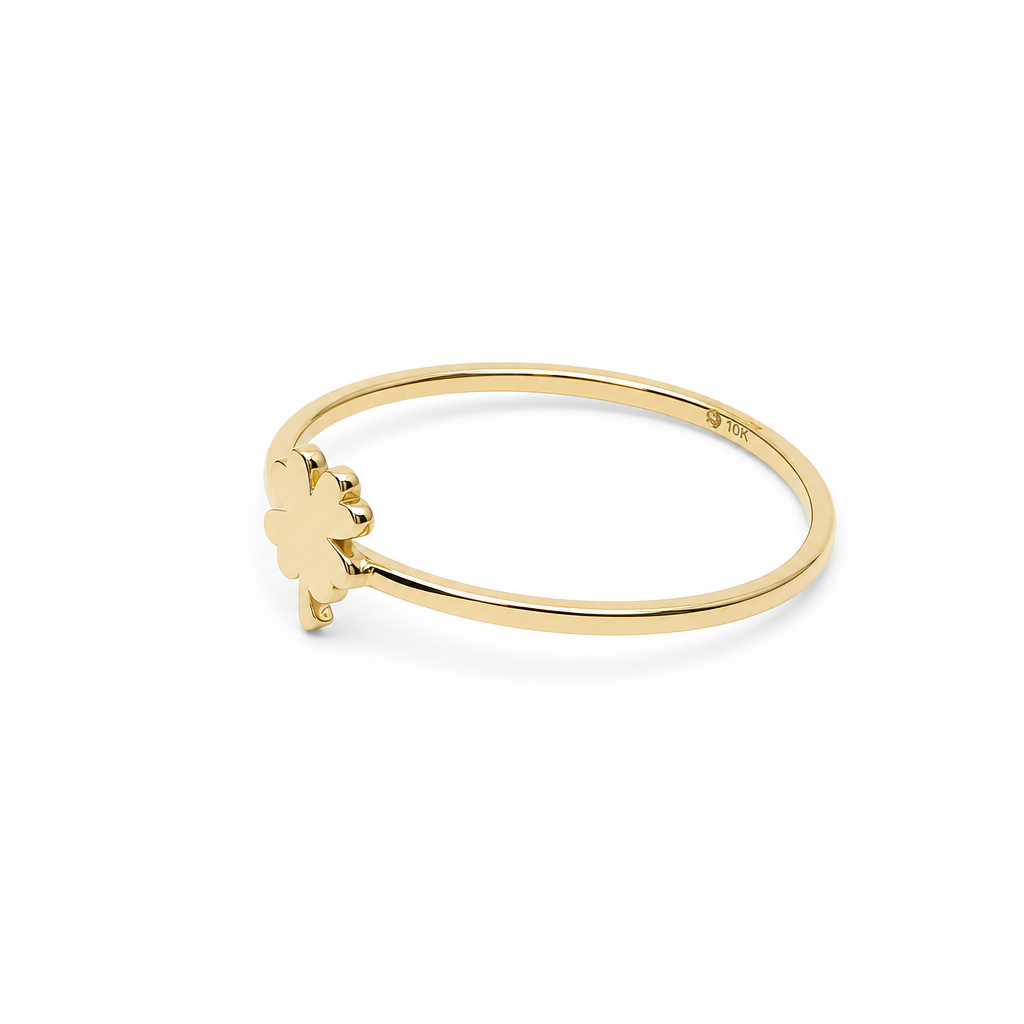 10K Yellow Gold Clover Women's Ring / Size: 9 / Weight: 1 GR / DQWR0CLV-10
