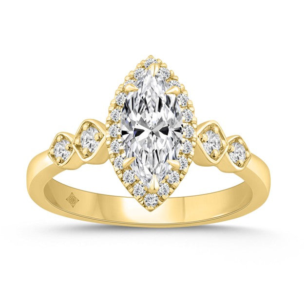 14K Yellow Gold Lab Diamond Women's Engagement Ring / Size: 7 / Stone: 1.25 Ct / 131033Y
