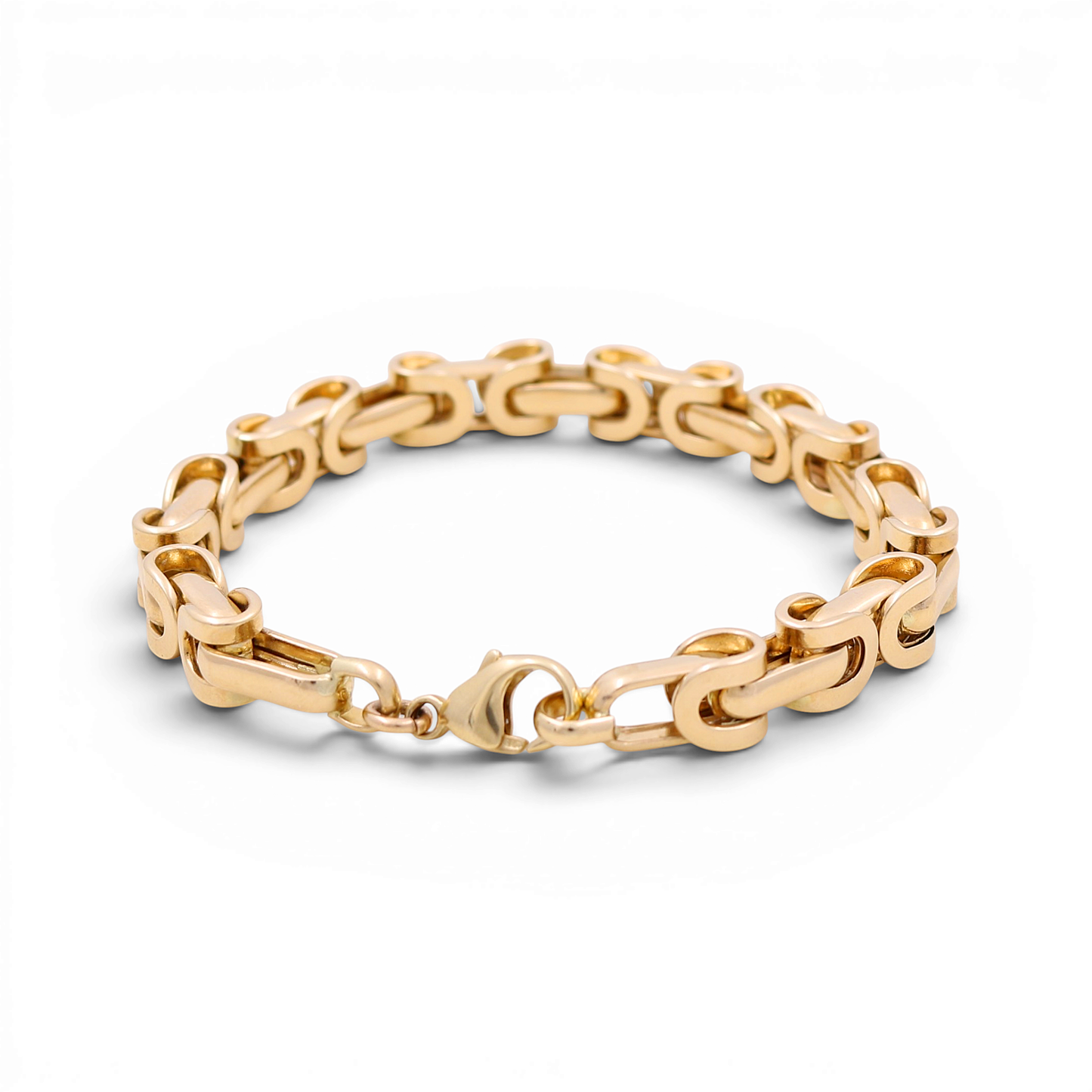 14K Yellow Gold Fashion Men's Bracelet / Size: 9mm 9" / Weight: 24.8 GR