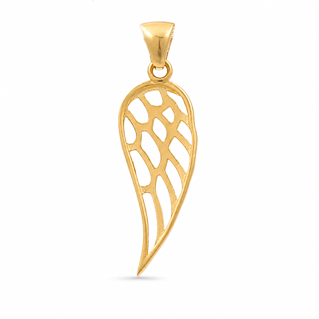 10K Yellow Gold Angel Wings Pendant / Weight: 0.6 GR / DQPD0ANG