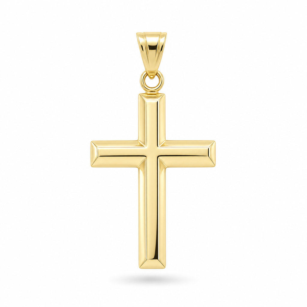 14K Yellow Gold Cross Pendant / Weight: 2.4 GR / DQPD4CRSS-2