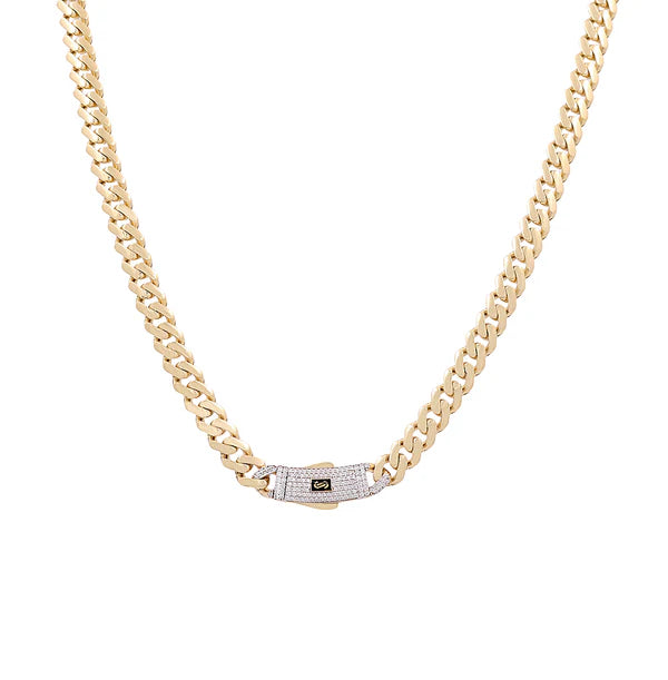 10K Yellow Gold Semisolid Monaco Chain with Cz / Size: 5mm 18" / Weight: 11.2 GR