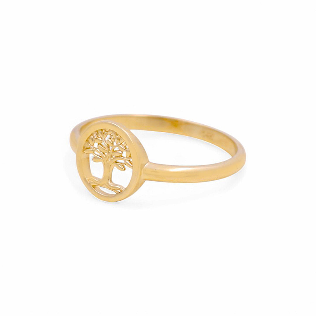 14K Yellow Gold Tree of Life Women's Ring / Size: 8 / Weight: 1.8 GR / CLBWR4TL