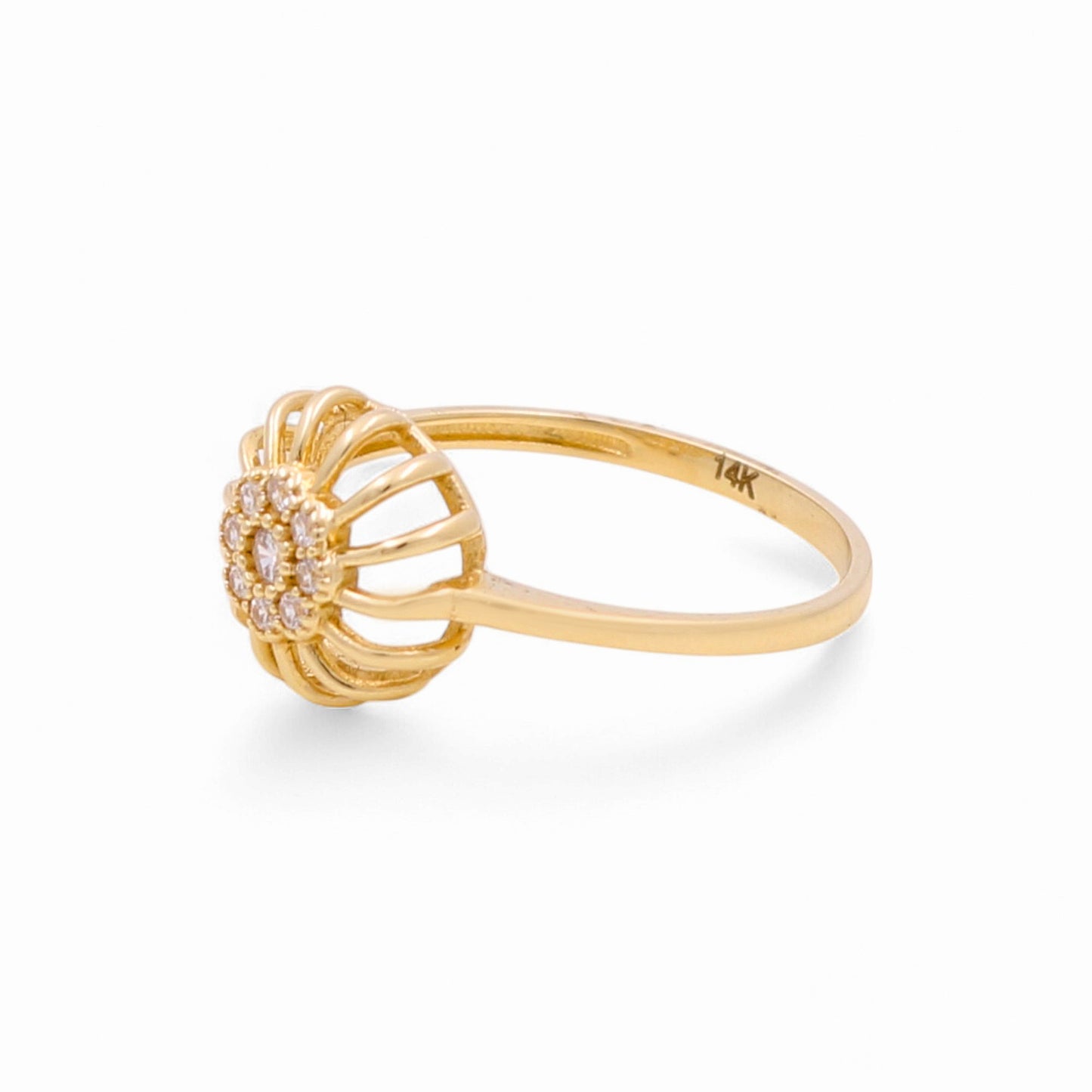 14k Fashion Women's Ring with Cz / Size: 7 / Weight 1.6 GR / COWR4FS-61