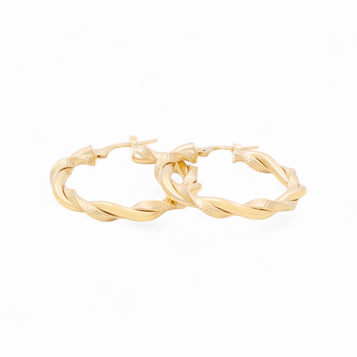 Earrings CCEH4TR3.5X24 14k C Weight 2.6gr Twisted Greek Hoops