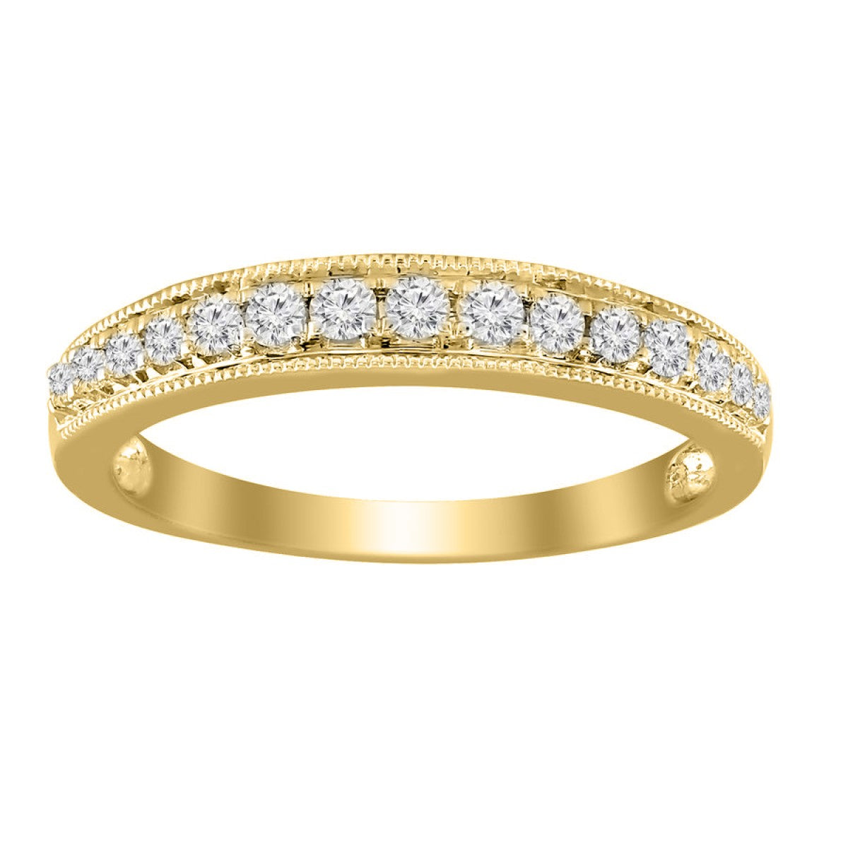 14K Yellow Gold Diamond Women's Band Ring / Stone: 0.33CT / Size: 7 / 226800Y
