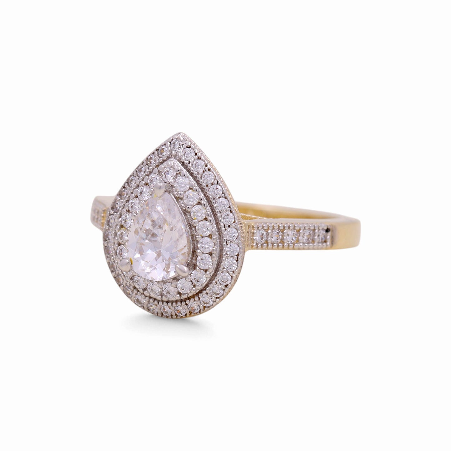 14K Yellow Gold Women's Engagement Ring / Stone: Cz / Size: 6.5 / Weight: 2.7 GR