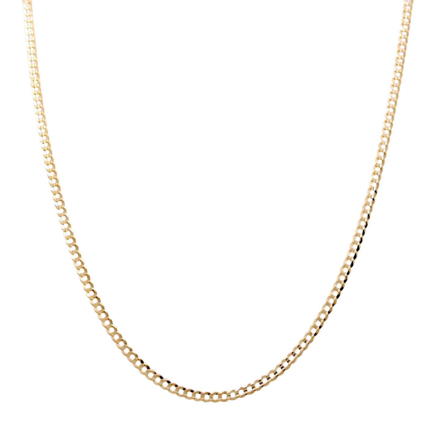 10K Yellow Gold Curb Chain / Size: 3.3mm 24" / Weight: 6.5 GR / CSCH0CB3.3-24