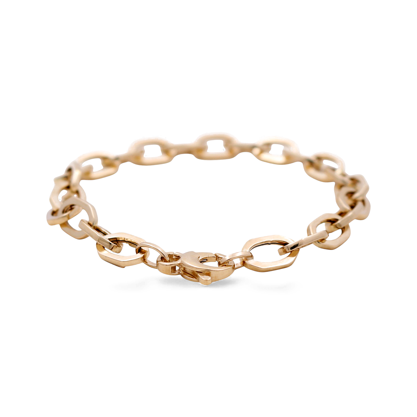 14K Yellow Gold Semisolid Fashion Women's Bracelet / Size: 7.5" / Weight: 3.7 GR / ICWB4FS