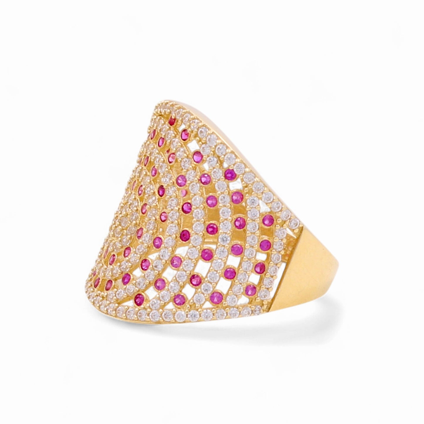 14k Fashion Women's Ring with Cz / Weight 5.1 GR / COWR4FS-27