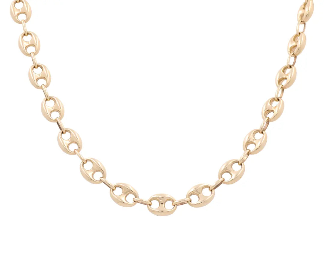 10K Yellow Gold SemiSolid Fashion GG Chain / Size: 6mm 16" / Weight: 12.2 GR / DCSCH0GG6-16
