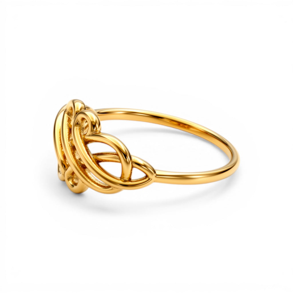 10K Yellow Gold Fashion Women's Ring / Size: 8.5 / Weight: 2.3 GR
