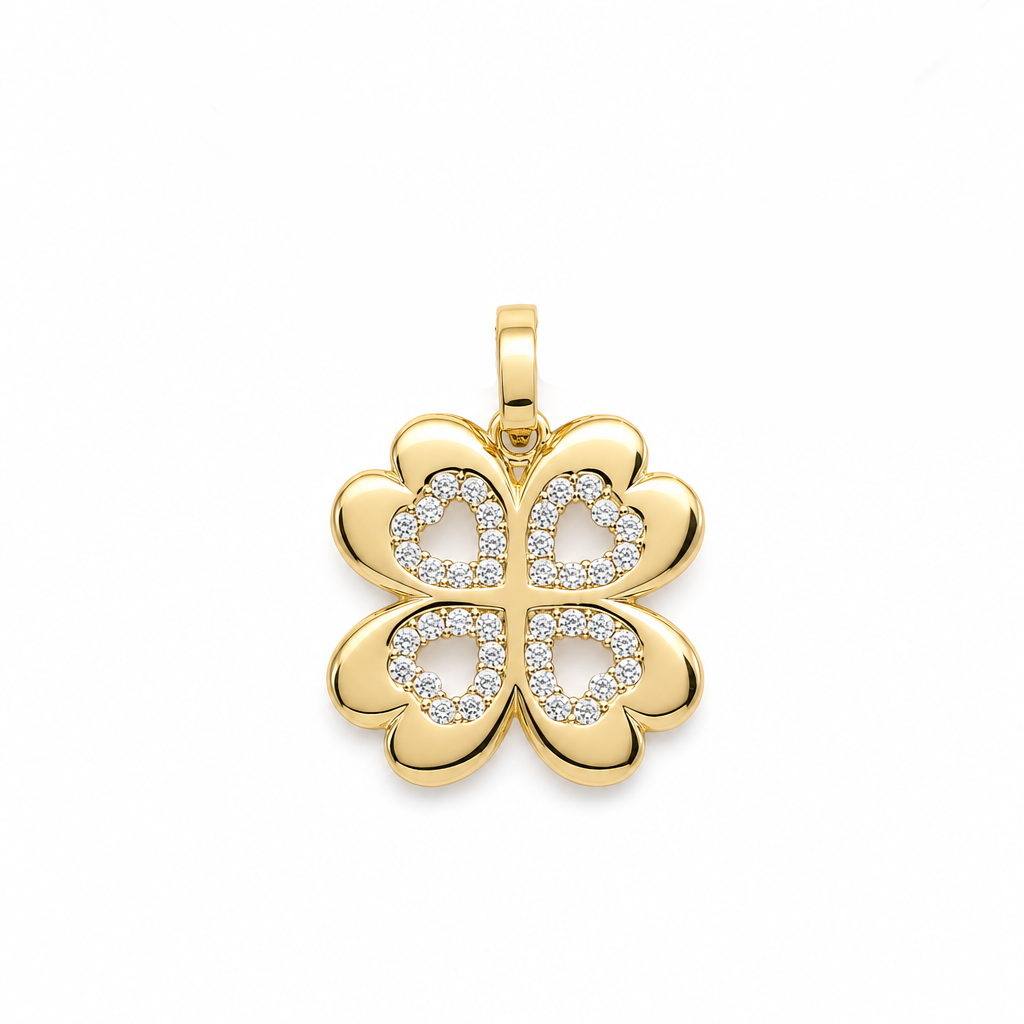 14K Yellow Gold Fashion Flower Pendant / Weight: 1.2 GR / P53P-3337