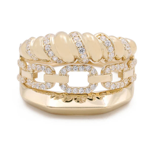 14k Fashion Women's Ring with Cz / Weight 4.0 GR / COWR4FS-34