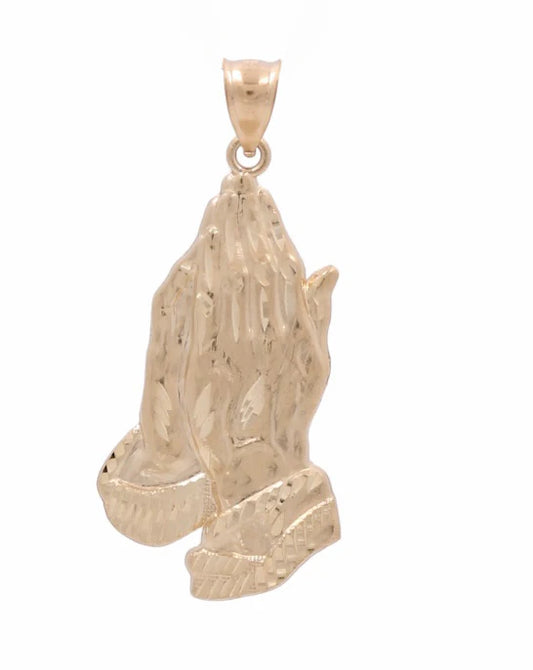 10K Yellow Gold Prayer Hands Pendant / Weight: 3.6 GR / CCAPD0HA