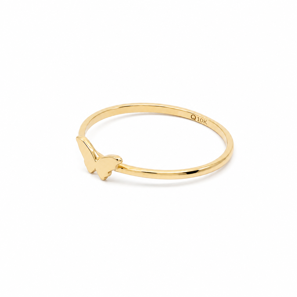 10K Yellow Gold Butterfly Women's Ring / Size: 9.5 / Weight: 1 GR / DQWR0BT-5