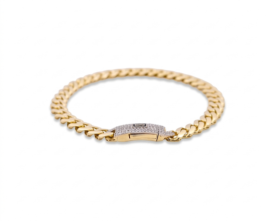 10K Yellow Gold Women's Monaco Semisolid Bracelet / Size: 6MM 7" / Weight: 6.1 GR / CSWB0MON6-7