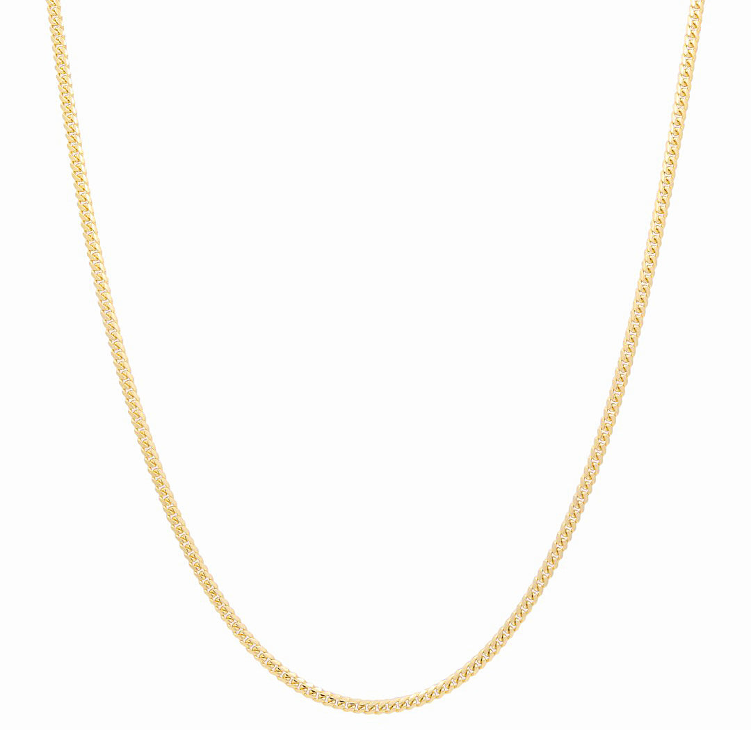 14K Yellow Gold Solid Cuban Link Chain / Size: 3mm 24” / Weight: 20.2 GR