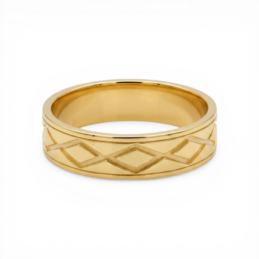 10K Yellow Gold Men’s Wedding Band / Size: 11 / Weight: 5.4 GR