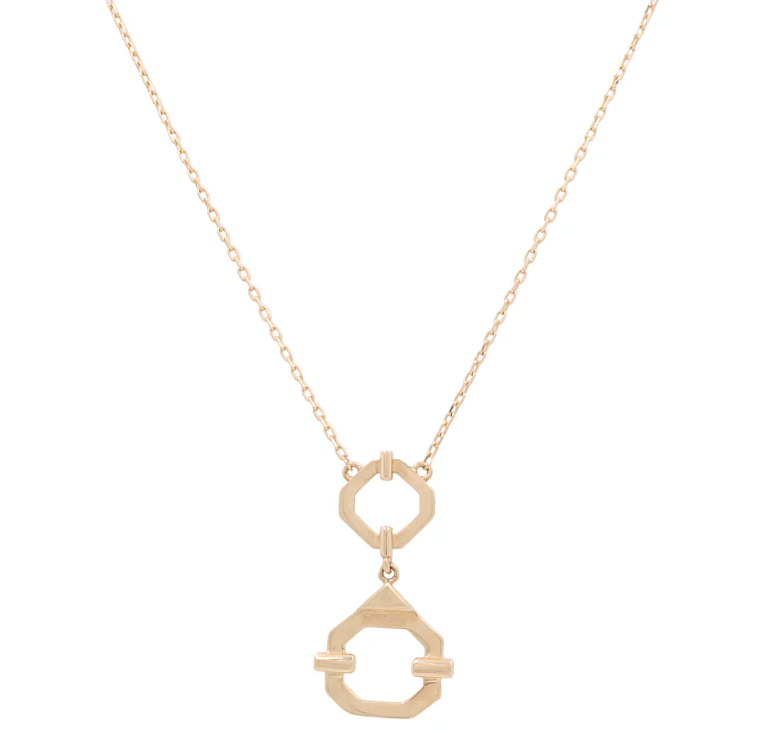 14K Yellow Gold Fashion Necklace With Pendant / Weight: 5.8 GR / Size: 18" / CCNK4FS-12
