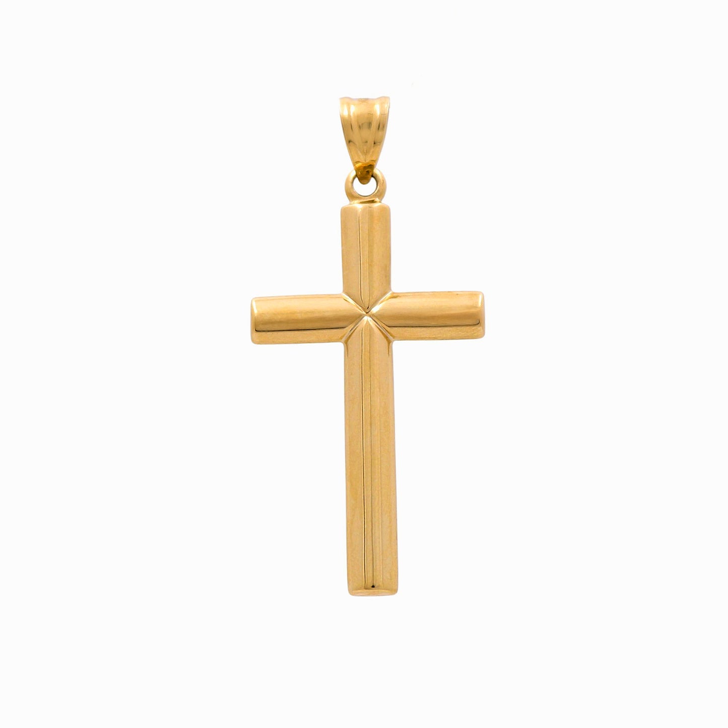 10K Yellow Gold Plain Cross Pendant / Weight: 2gr / P66P-57