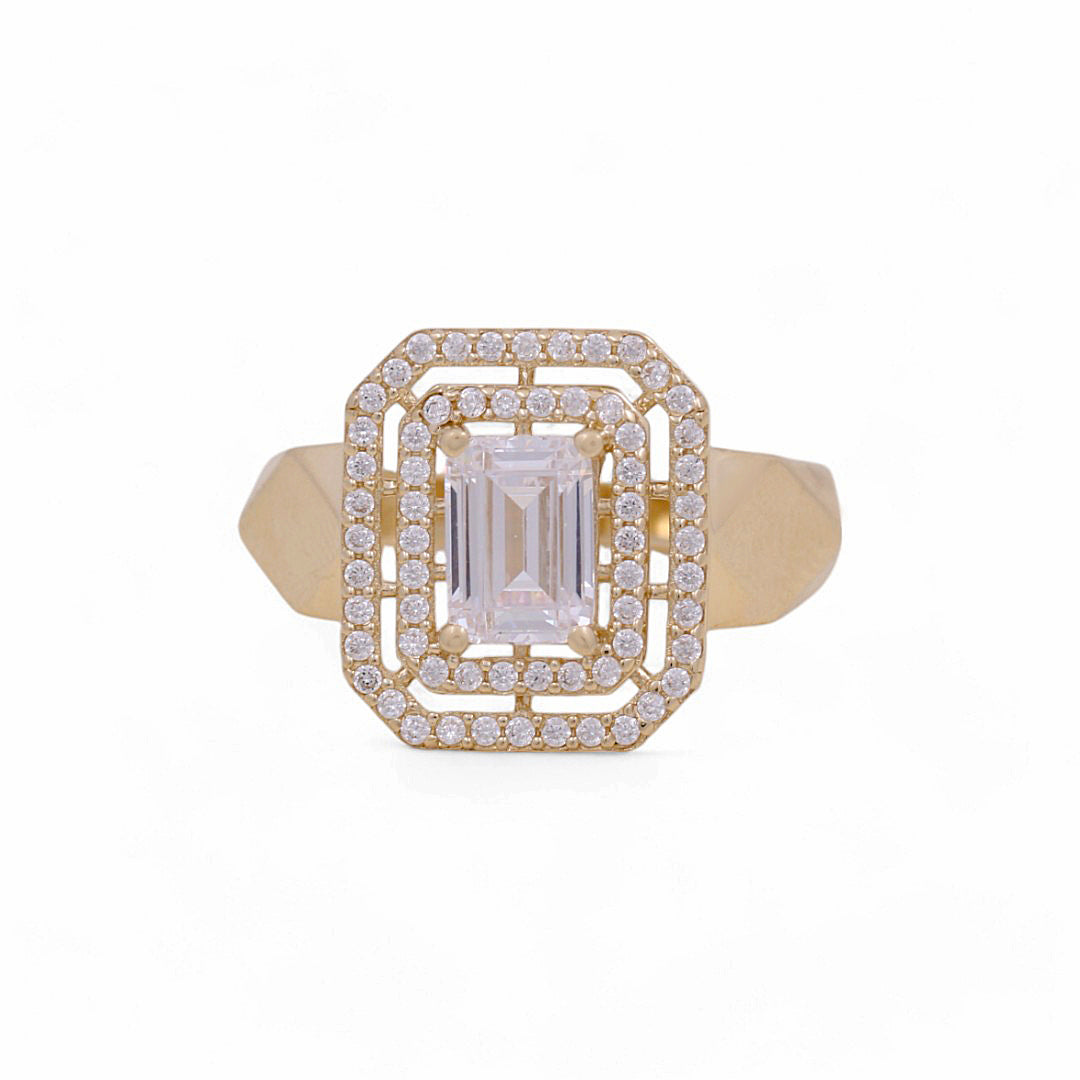 10K Yellow Gold Fashion Women's Ring / CZ / Size: 7 / Weight: 2.7 GR / DPWR0FS-2