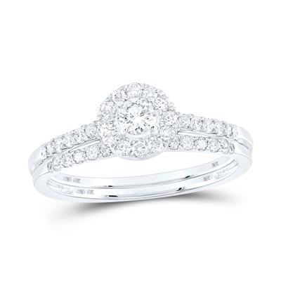 14K White Gold Diamond Bridal Set / Size 7  /177584