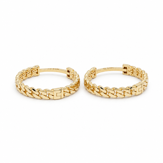 14K Yellow Gold Fashion Small Women's Hoops Earrings / Size: 3mmx15mm / Weight: 2.6 GR / DQEH4FS3X15