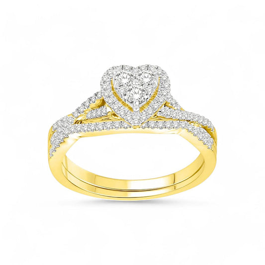 10K Yellow Gold Woman's Diamond Bridal Set / Stone: 0.50CT / Size: 6.5 / 88757Y