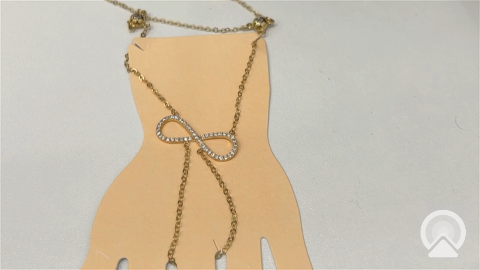 14K Yellow Gold Women's Clon Bracelet with Infiniti / Size:7.5" / Weight: 5.1GR / Stone: Cz / COWB4IF-1