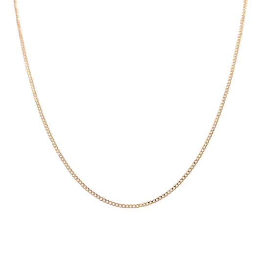 14K Yellow Gold Solid Curb Chain / Size: 18" 2.5mm / Weight: 4.3 GR / 655-00027