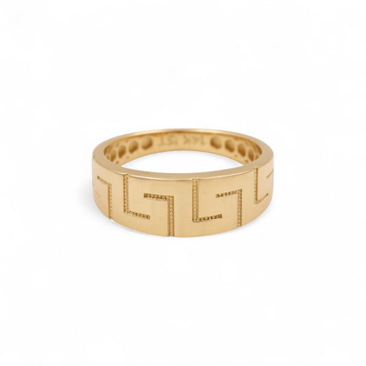 14K Yellow Gold Greek Women's Ring / Size: 8 / Weight: 2.5 GR / COWR4GR