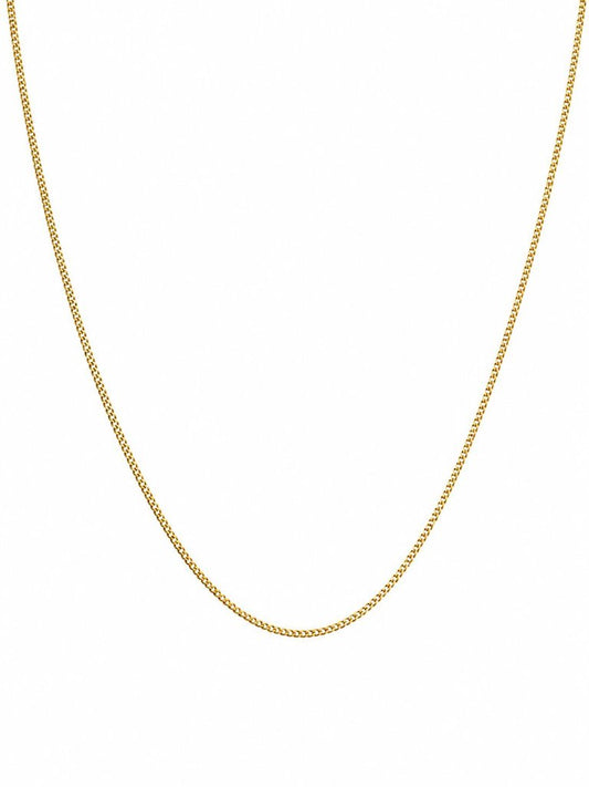 14K LC Yellow Gold Mini Cuban Link / Size: 0.8mm 16" / Weight: 1.1gr / LCCH4CL0.8-16