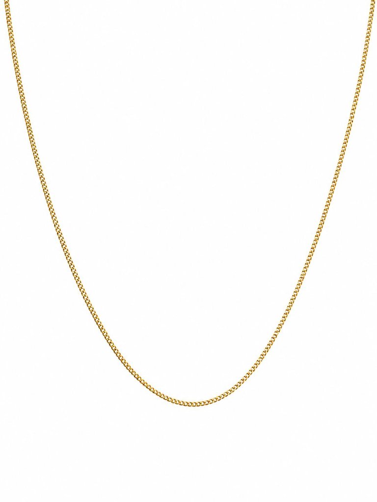 14K LC Yellow Gold Mini Solid Cuban Link Chain / Size: 0.8mm 20" / Weight: 1.2gr / LCCH4CL0.8-20