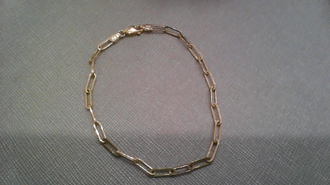 10K Yellow Gold Fancy Paper Clip Women's Bracelet / Size: 8" / Weight: 1.8GR / DAWB0PC