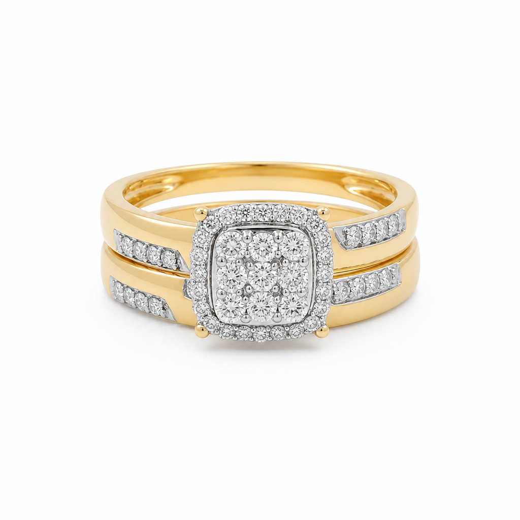 10k Gold Diamond Trio Set / Size: 7/ 10 / Stone: 5/8 ctw