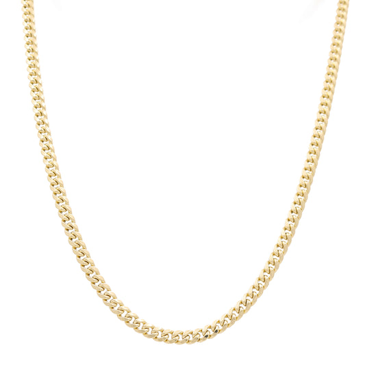 14K Yellow Gold Hollow Cuban Link Chain  / Size: 5.4mm 24 " / Weight: 21.7 GR / HCCCH4CL5.4-24