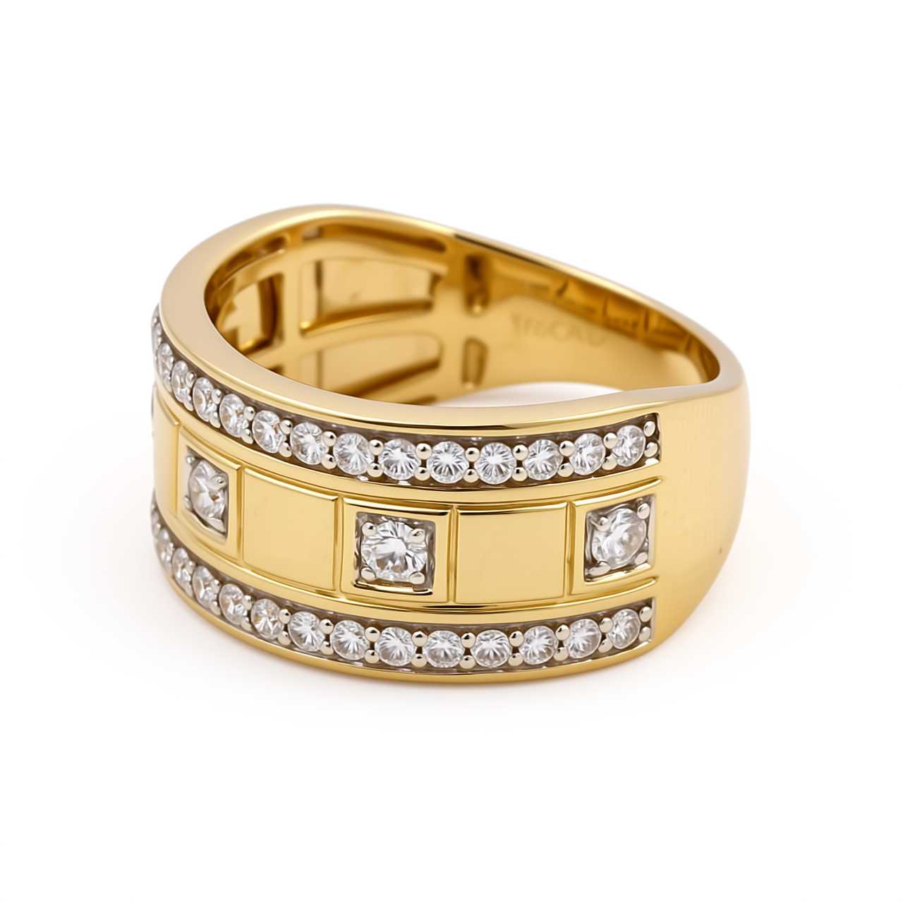10K Yellow Gold Diamond Men's Ring / Stone: 1.00CT / Size: 10 / 248128Y