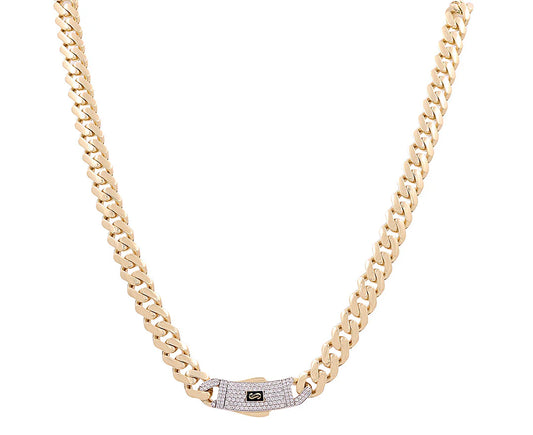 10K Yellow Gold Semisolid Monaco Chain / Size: 9.5mm-24'' / Weight: 30.7 GR